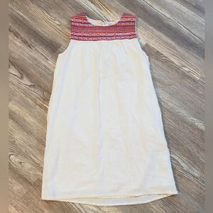 C&C California Womens S Sleeveless Gauzy Embroidered Cotton Mini Dress Ivory